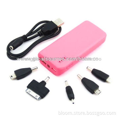 6,000mAh USB Mobile Phone Charger for iPhone/iPod and Other Mobile Phones, with 1W LED FlashlightNew